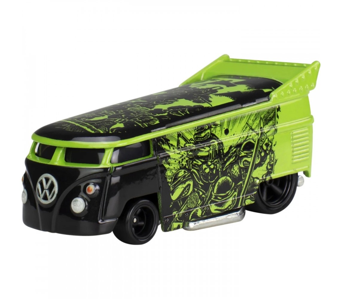 Teenage Mutant Ninja Turtle Die Cast Model VW DRAG BUS Scale 1:64 6cm HotWheels Pop Culture HVJ46
