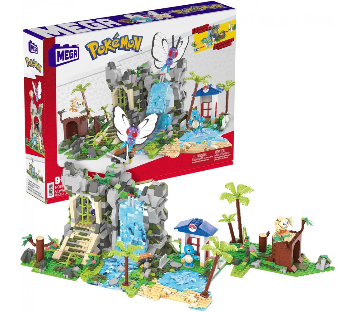 POKEMON JUNGLE VOYAGE Giant Playset 1392 Pieces Mega Building Blocks HHN61