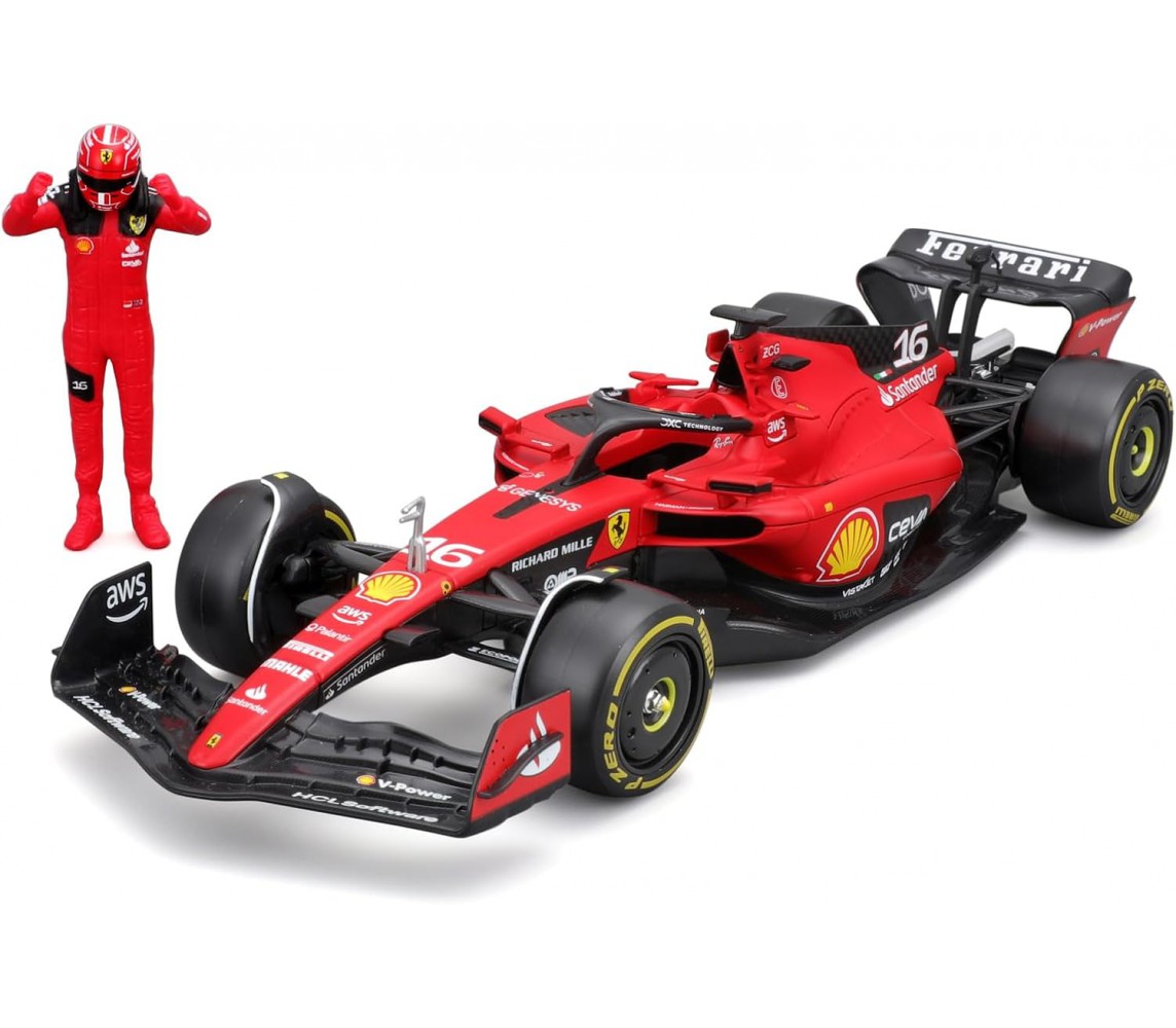 copy of Modellino FERRARI SF 1000 GP di Austria 2020 1/18 30cm di LECLERC 16 Originale Die Cast Bburago Race BU16808LR