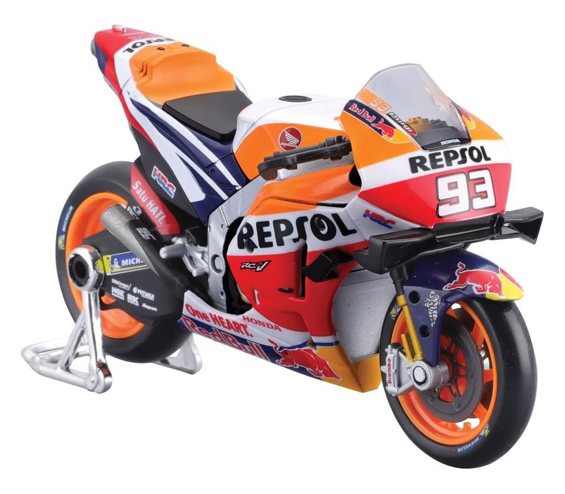 REPSOL HONDA RC213V Model Moto Gp 2022 Driver MARC MARQUEZ 93 Scale 1/18 11cm Original Maisto