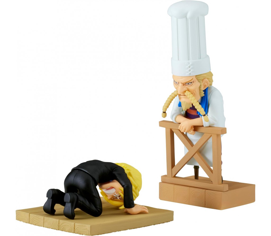 ONE PIECE 2 Figures SANJJI and ZEFF Series WCF World Collectable Original BANPRESTO