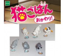 RARE 6 Different figures Nekogohan Okawari GATTINI EPOCH Original JAPAN New Neko