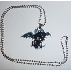 Dragon Trainer CIONDOLO Metallo SDENTATO Furia Buia COLLANA Pendant NECKLACE New