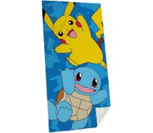 POKEMON PIKACHU and SQUIRTLE Big Towel Bath Beach 70x140cm Cotton ORIGINAL