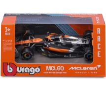 Modello DieCast McLAREN MCL60 BRITISH GP 2023 1/43 OSCAR PIASTRI 81 Bburago 38087