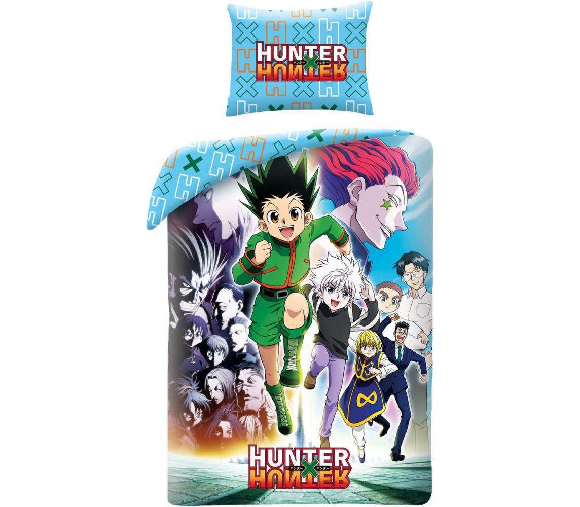 HUNTER X HUNTER Bed Set Duvet Cover 140x200cm MIKROFIBER Official Gon Killu