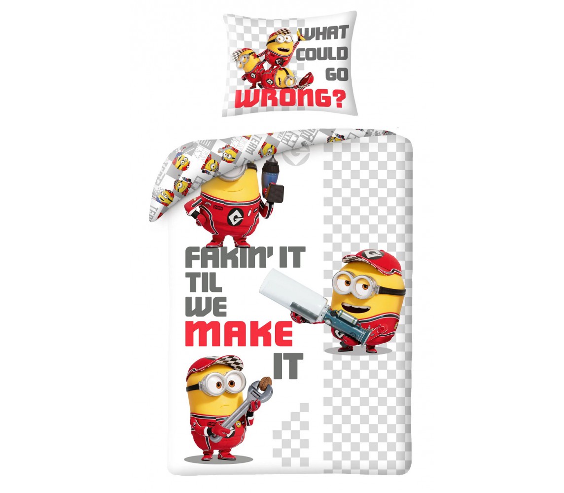 Cattivissimo Me 4 MINIONS Set Letto COPRIPIUMINO 140x200cm e FEDERA Poliestere