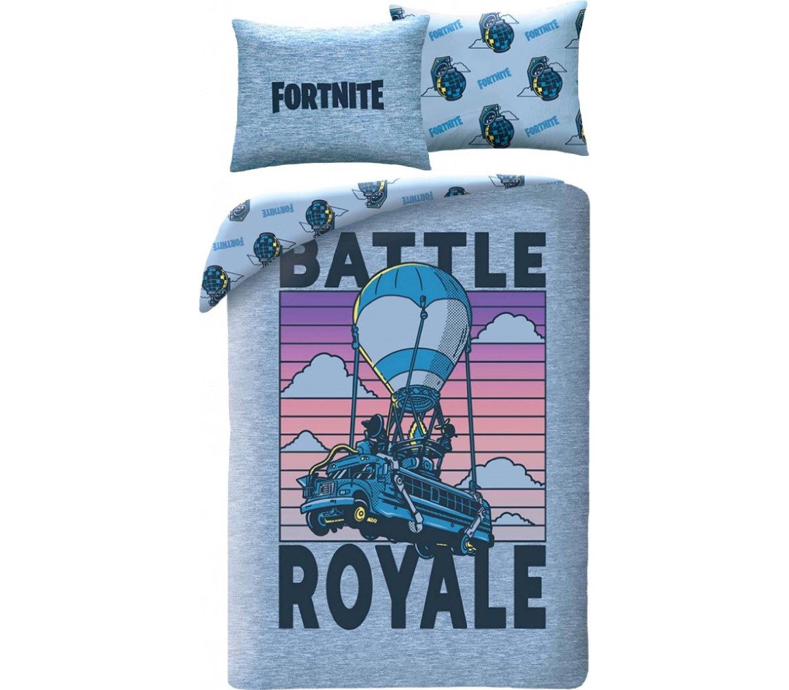 FORTNITE Set Letto BATTLE ROYALE Originale COPRIPIUMINO 140x200cm Poliestere