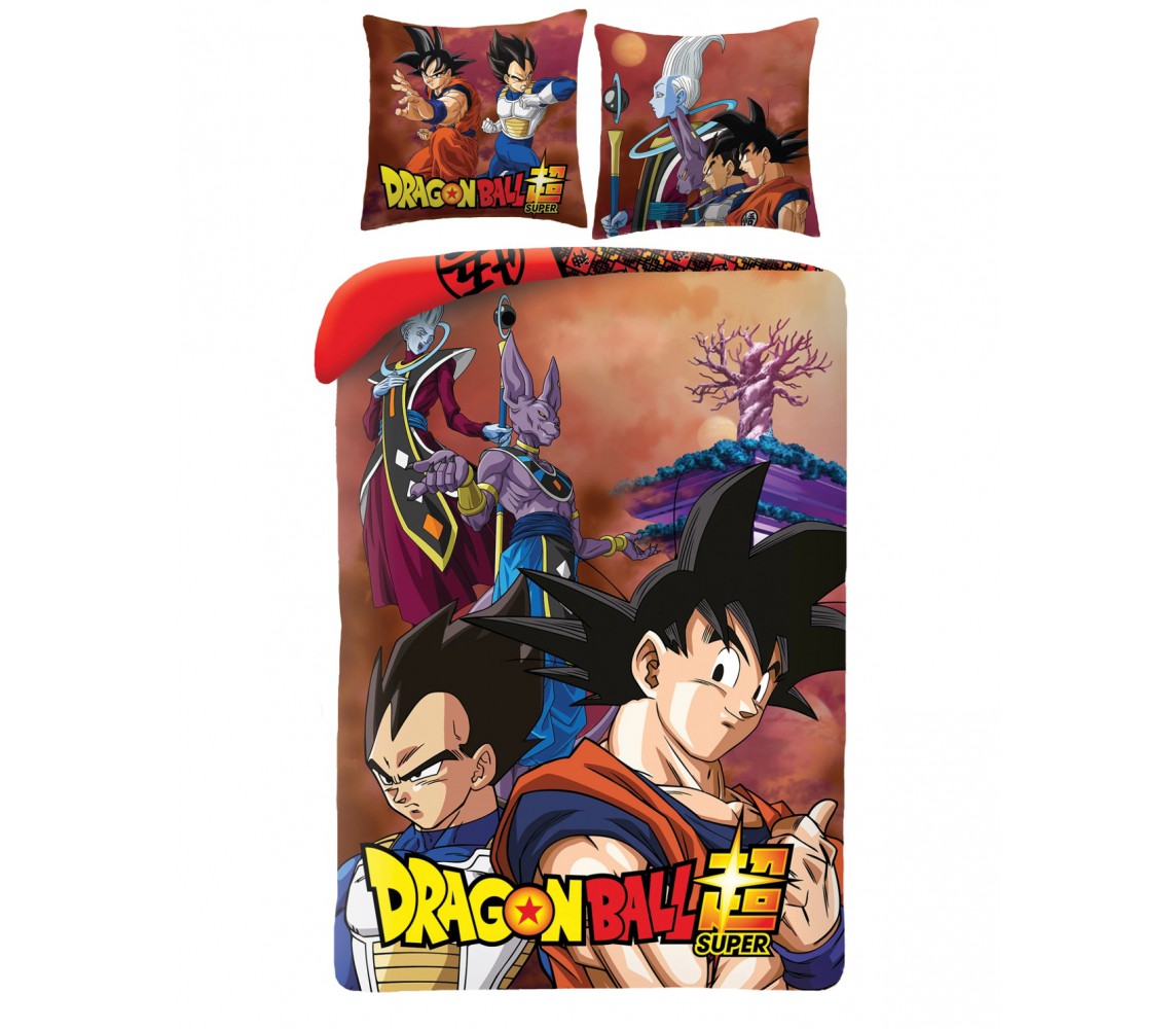copy of Set Letto DRAGONBALL Z PROTAGONISTI Goku Piccolo Copripiumino 140x200 COTONE con SACCA