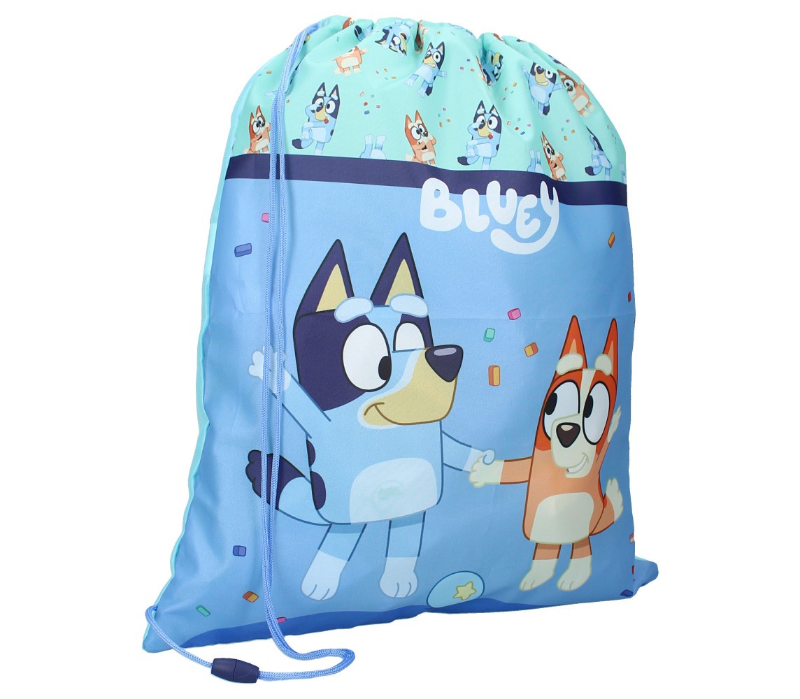 BLUEY e BINGO Best Friends Fun SACCA Borsa Gym Bag 44x36cm Ufficiale