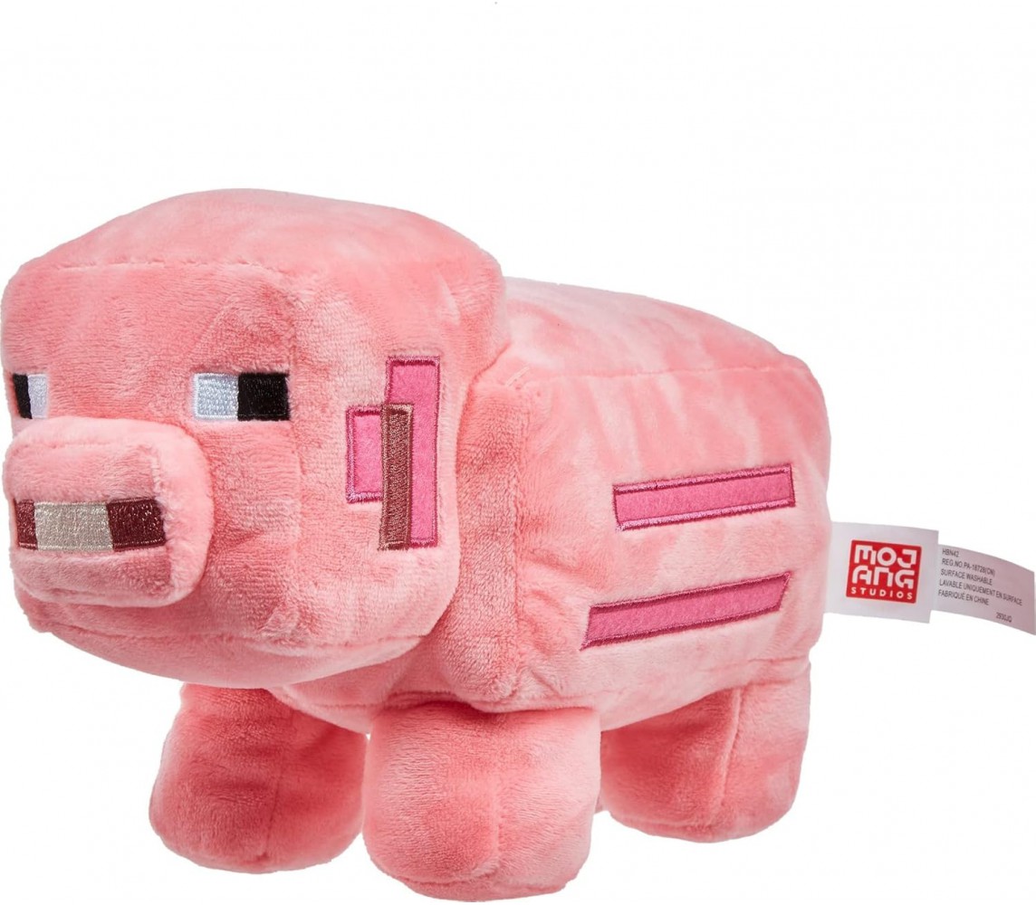 MINECRAFT Peluche PIG COCHON Maiale 20cm Personaggio Originale Mattel HBN42