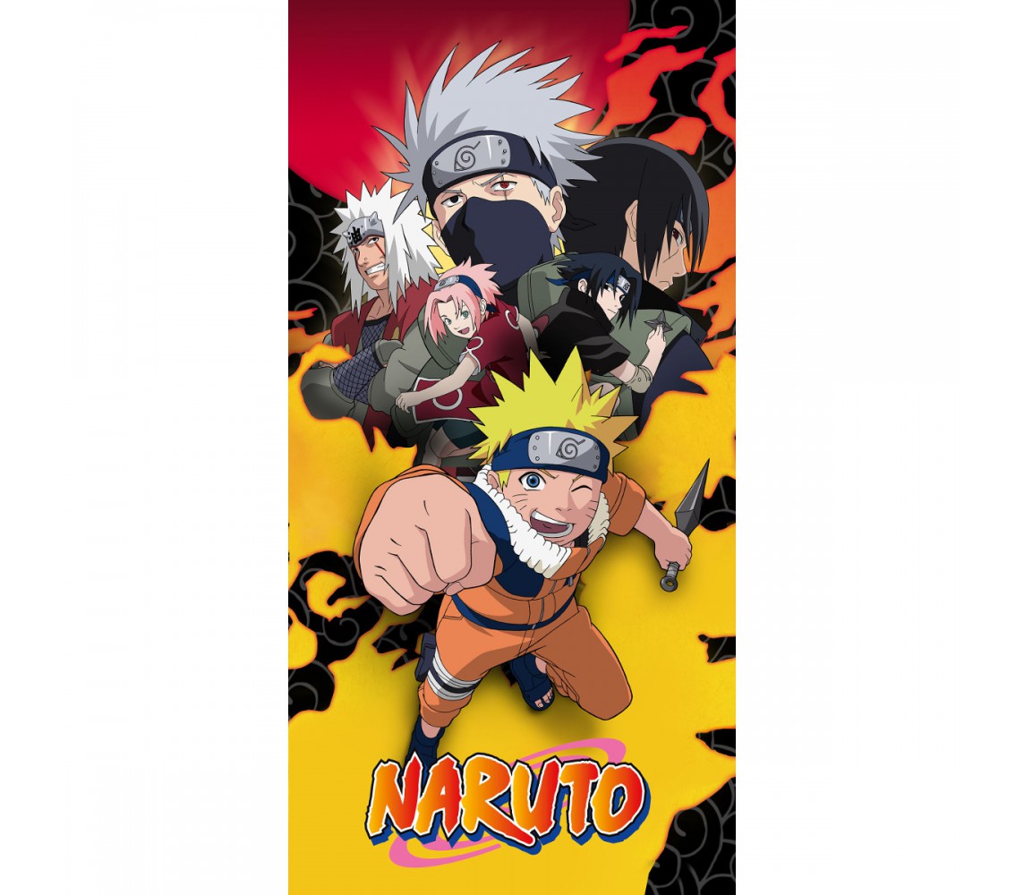 NARUTO SHIPPUDEN Beach Big Towel 70x140cm Cotton ORIGINAL Official NA-3404T