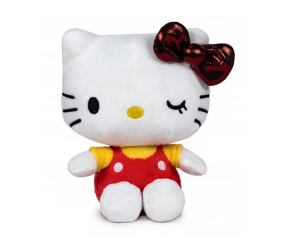 HELLO KITTY 16cm 50th ANNIVERSARY RED Original Play By Play Sanrio Soft Toy