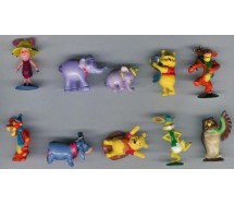 RARO Set Completo 10 Mini Figure 3cm WINNIE THE POOH 2007 DISNEY ZAINI