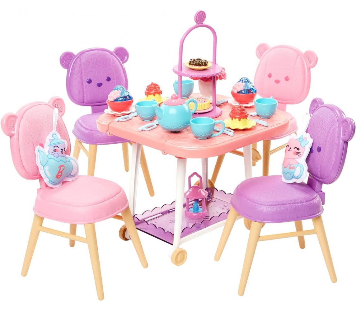 Damaged Box BARBIE Big Playset My First Barbie Tea Party DOLLS NOT INCLUDED Mattel HMM65