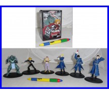 RARE Set 6 Figures FULL METAL ALCHEMIST Edward Alphonse Roy Riza 