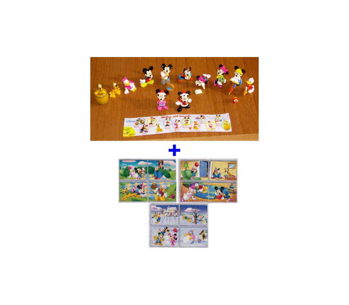 RARO Set 10 Mini Figure WINNIE POOH HEFFALUMP 2005 Originale RK Germania DISNEY Lumpy Eeyore Tiger