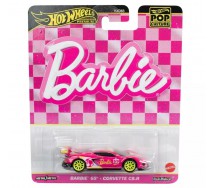 BARBIE 65th Anniversary Die Cast Model CORVETTE C8 R Scale 1:64 6cm HotWheels Pop Culture HVJ51