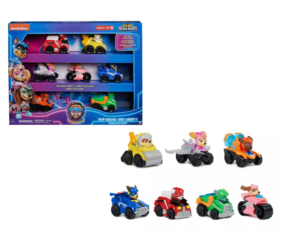 PAW PATROL Playset Box 7 RESCUE VEHICLES PUP SQUAD Originale SPIN MASTER