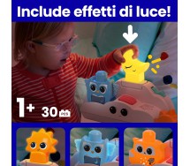 RISE and SNOZE Playset Rise & Snooze Night Light with 30 Pieces, Sound and Light Effects MEGA BLOKS HTH43