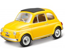 Modello Auto FIAT 500 1965 GIALLA 500F KIT DI MONTAGGIO 1/24 Bburago 25127