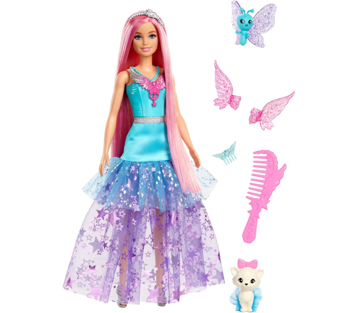 copy of BARBIE DREAMTOPIA Bambola 30cm Playset FESTA ALL'ORA DEL TE' Bambola Fata e Accessori Originale Mattel GJK50