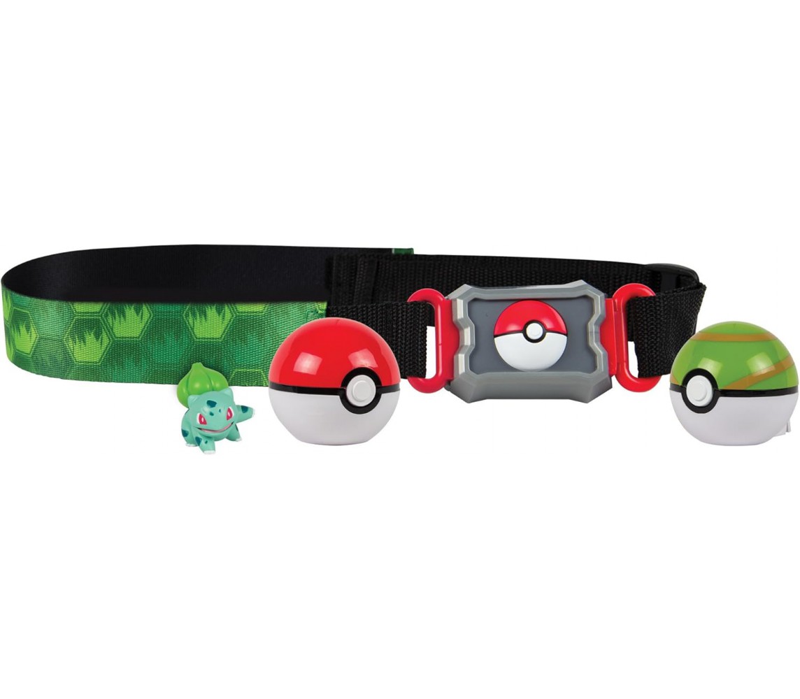 copy of POKEMON Clip 'n' Go CINTURA Porta Sfere con Figura PIKACHU In piedi che ride e 2 POKEBALL Originale Ufficiale
