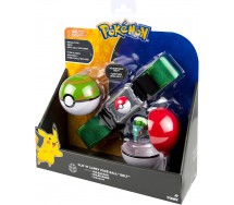 POKEMON Clip 'n' Go Official BELT SET With Figure BULBASAUR and 2 PokeBall ORIGINAL Official