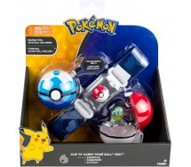 POKEMON Clip 'n' Go Official BELT SET With Figure SQUIRTLE and 2 PokeBall ORIGINAL Official