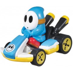 Die Cast Modellino KART di LIGHT BLUE SHY GUY versione STANDARD da SUPER MARIO KART Scala 1:64 5cm Hot Wheels