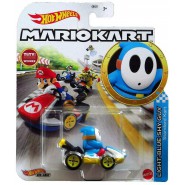 Die Cast Modellino KART di LIGHT BLUE SHY GUY versione STANDARD da SUPER MARIO KART Scala 1:64 5cm Hot Wheels
