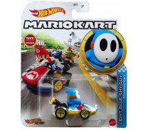 Die Cast Modellino KART di LIGHT BLUE SHY GUY versione STANDARD da SUPER MARIO KART Scala 1:64 5cm Hot Wheels