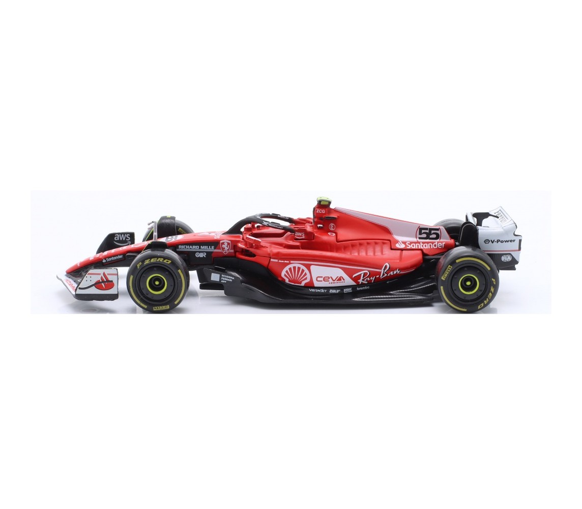 Modello DieCast FERRARI F1-75 Auto Formula 1 Scala 1/43 12cm  2022 Pilota LECLERC Numero 16 Originale Bburago 36832L 18-36832