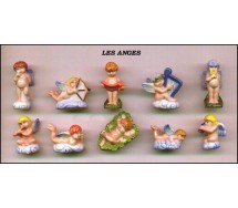 ANGEL ANGELS NUDE PUTTI Set 10 FIGURES 3cm Porcelain FEVES France