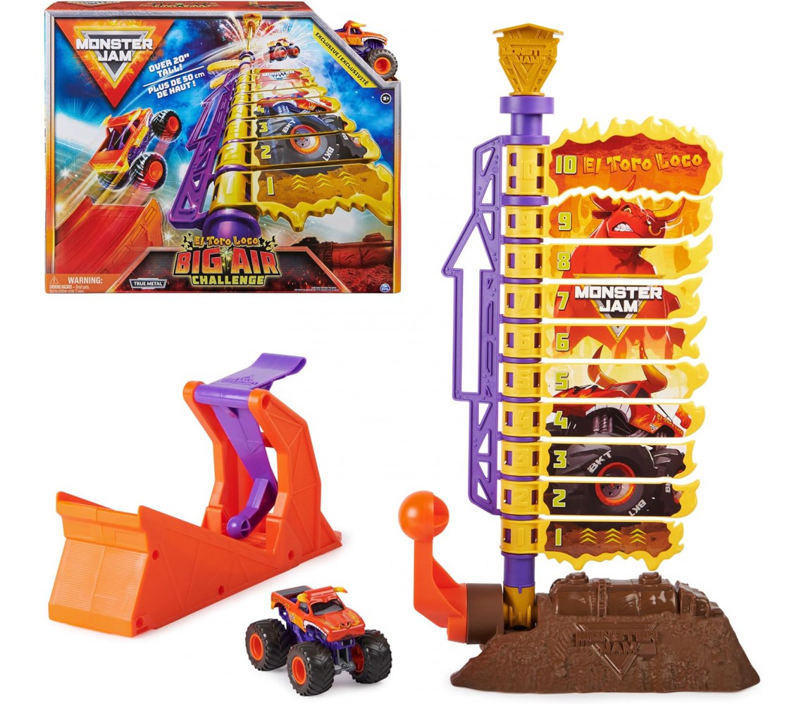 MONSTER JAM PLAYSET Stunt BIG AIR CHALLENGE EL TORO LOCO Original SPIN MASTER