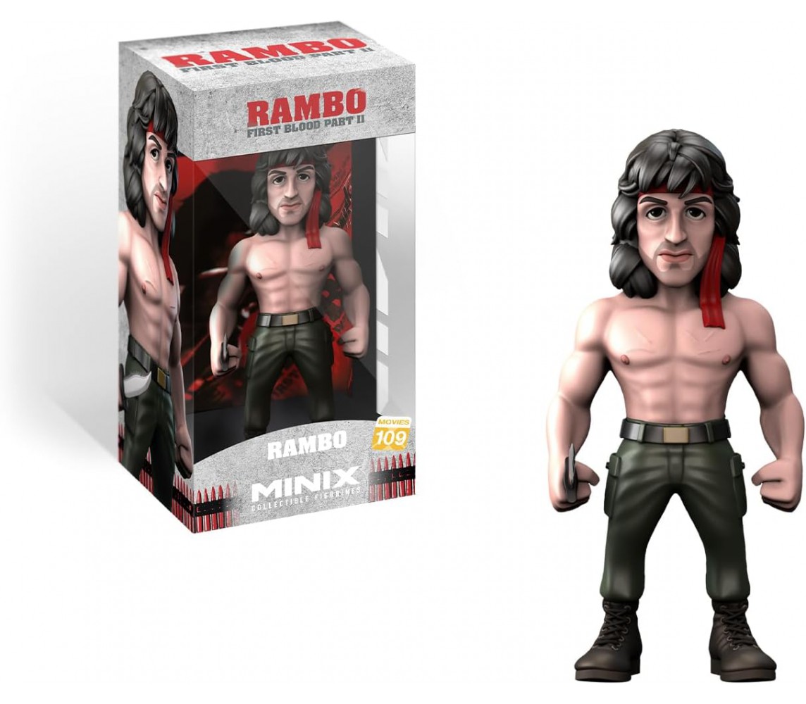 RAMBO FIRST BLOOD Sly FIGURE Statue 12cm Original MINIX Serie MOVIES 108