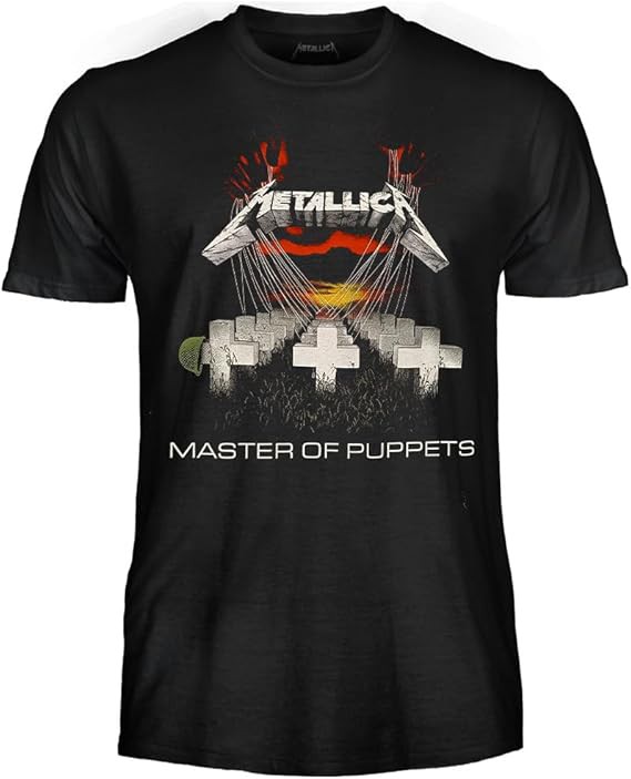 Футболка METALLICA Maglietta Adulto MASTER OF PUPPETS Cotone Ufficiale ORIGINALE