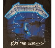 METALLICA Adult T-Shirt Black RIDE THE LIGHTNING Original ROCK MUSIC OFFICIAL Licensed