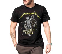 METALLICA Adult T-Shirt Black AND JUSTICE FOR ALL Original ROCK MUSIC OFFICIAL Licensed