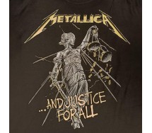 METALLICA Adult T-Shirt Black AND JUSTICE FOR ALL Original ROCK MUSIC OFFICIAL Licensed