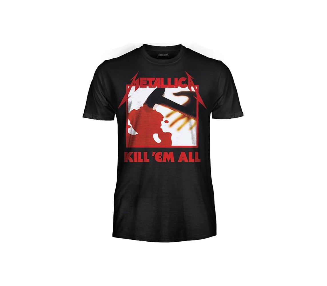 METALLICA Adult T-Shirt Black KILL 'EM ALL Original ROCK MUSIC OFFICIAL Licensed