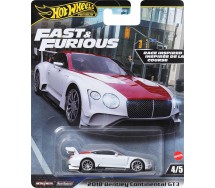 FAST and FURIOUS Die Cast Car Model 2018 BENTLEY CONTINENTAL GT3 Scale 1:64 6cm HotWheels HVR63