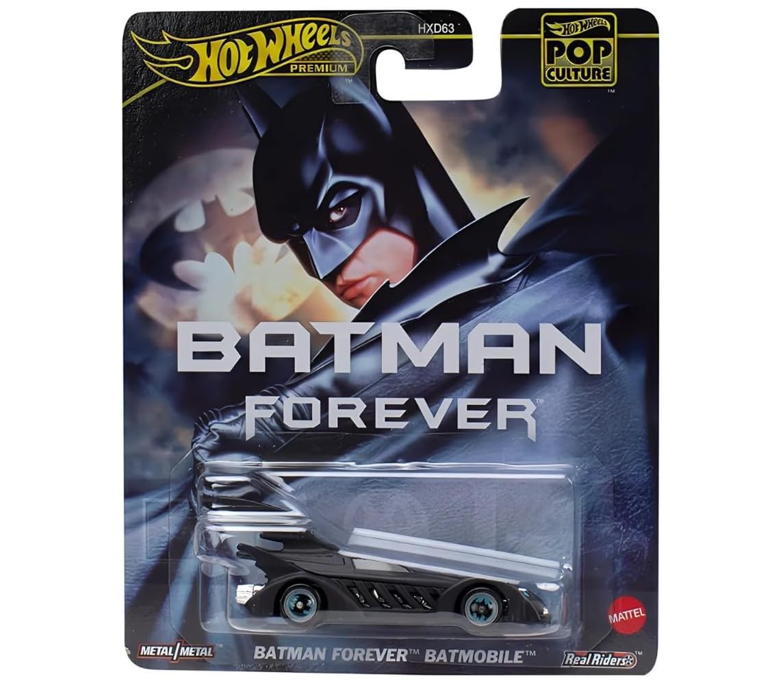 BATMAN FOREVER BATMOBILE Die Cast Car Model Scale 1:64 6cm Hot Wheels POP CULTURE HVJ39