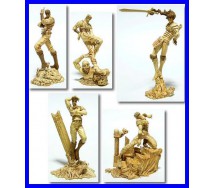 Set 5 Trading Figure JOJO BIZZARRE AVVENTURE Effetto SEPPIA Originali BANDAI