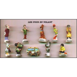 WACKY RACES Set 10 Figure PORCELLANA Scooby Doo RARE !!