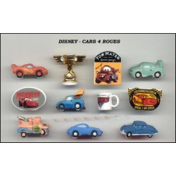 DISNEY Set 11 Figures Porcelain CARS Lightning McQueen Mater FEVES Rare