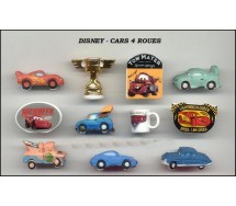 DISNEY Set 11 Figures Porcelain CARS Lightning McQueen Mater FEVES Rare