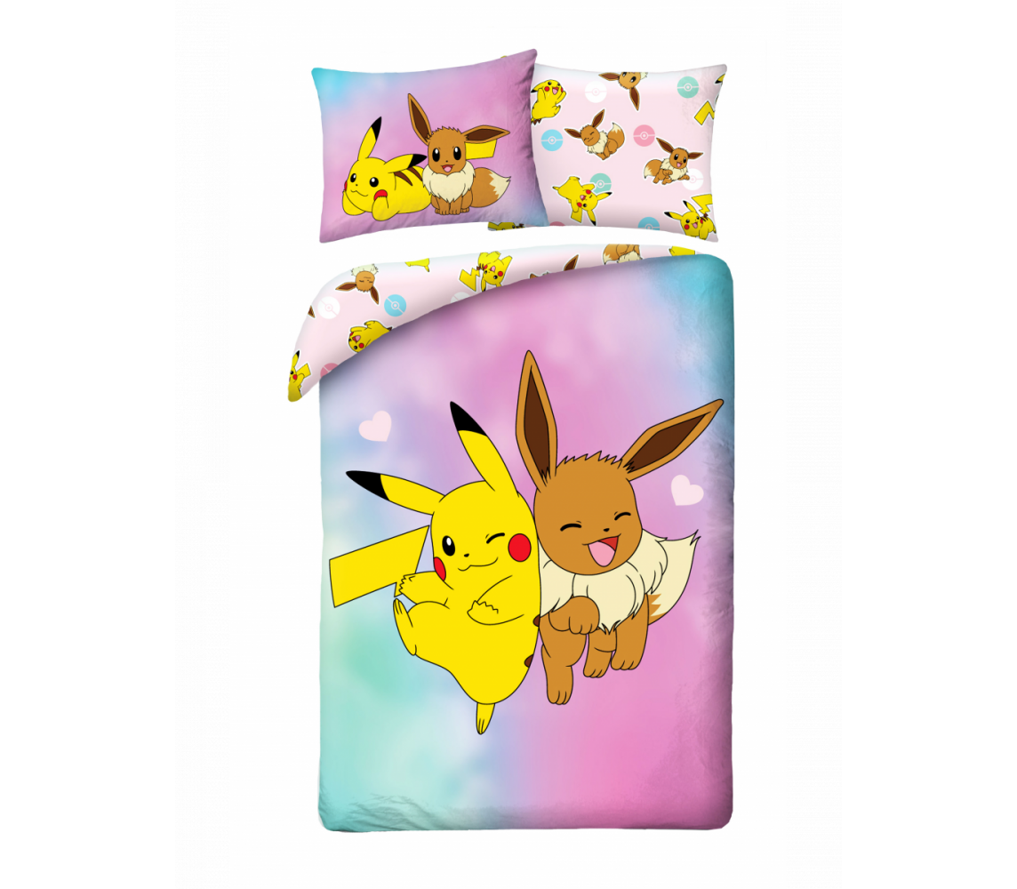 copy of Set Letto POKEMON RULE Pikachu Charmander COPRIPIUMINO Cotone 140x200 Originale