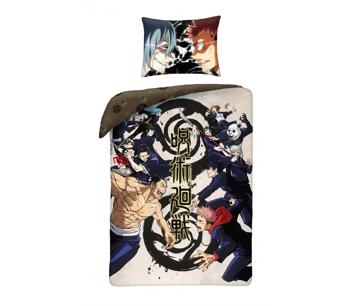 JUJUTSU KAISEN Copripiumino SET LETTO 140x200cm Poliestere Originale 2765