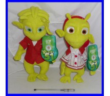 SET Coppia 2 Peluche da PLANET 51 Alieni LEM e ECKLE 30cm Originali UFFICIALI Plush